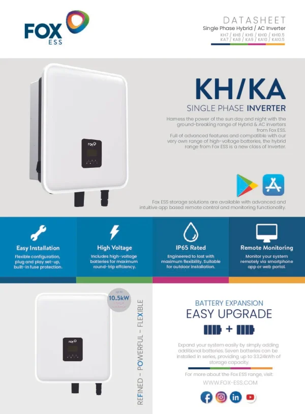 Fox SP Hybrid Inverter with 10.36 Kw Li-ion Battery - Image 3